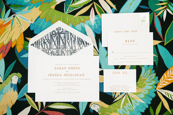Modern wedding invitations