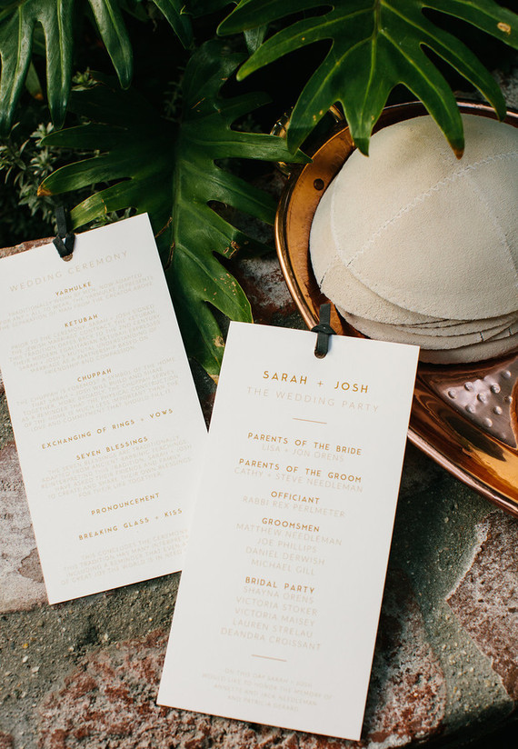 Wedding program