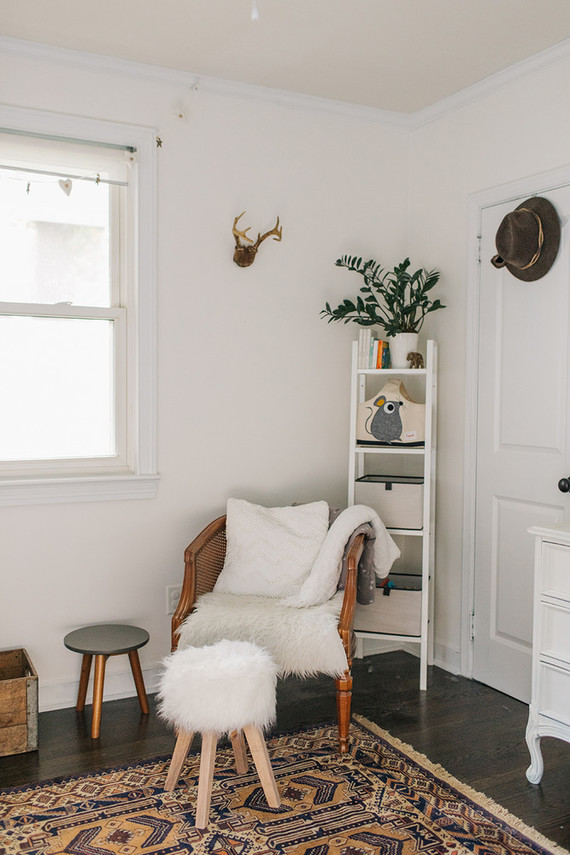 rustic white boy's nursery