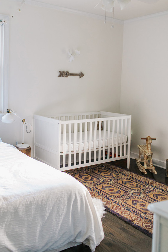 rustic white boy's nursery