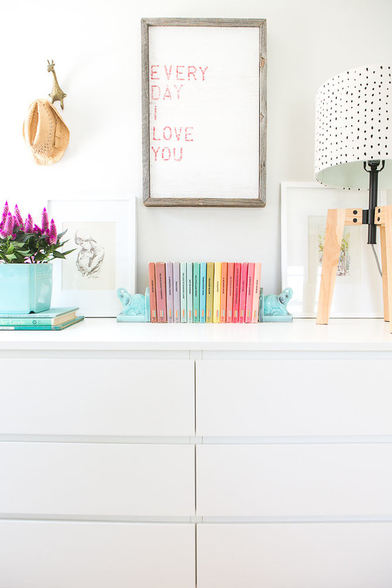 vintage modern beachy girl's room