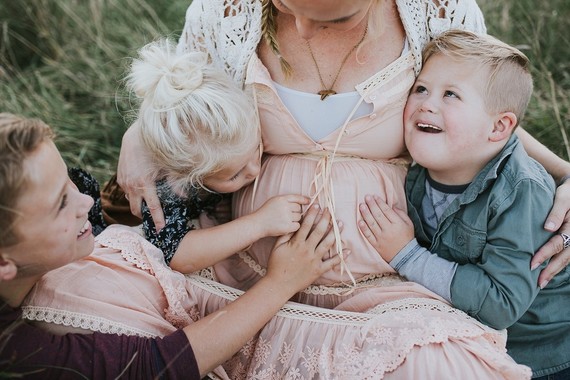 Rustic family maternity photos