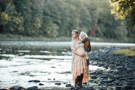 Rustic family maternity photos