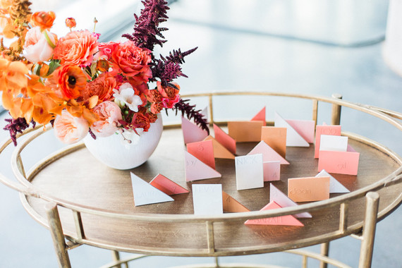 Modern escort cards
