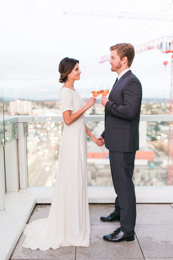 Modern wedding portrait