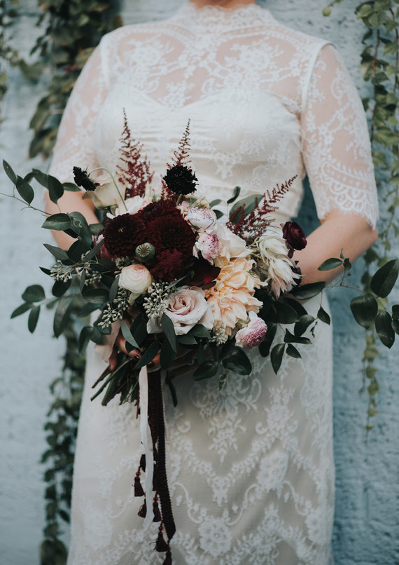 Dahlia bridal bouquet