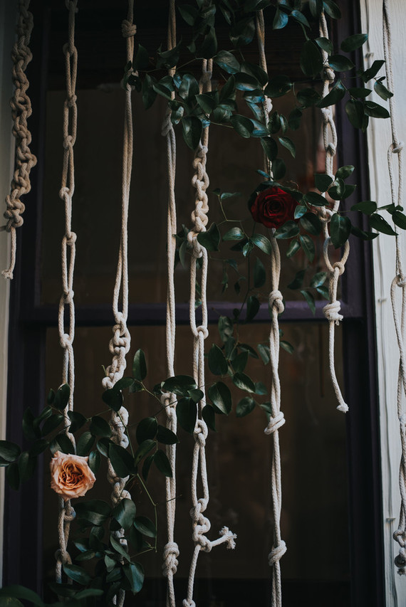 DIY macrame backdrop