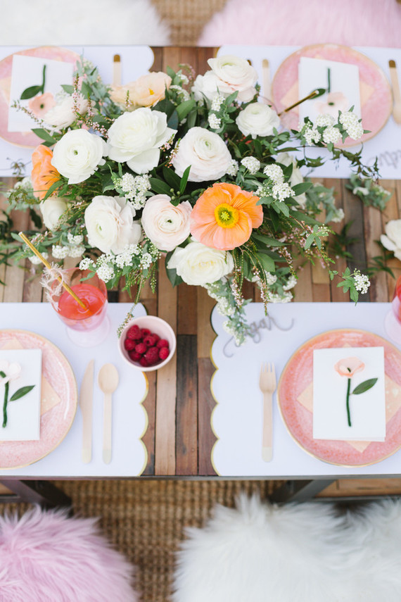 Floral valentine's day brunch for kids