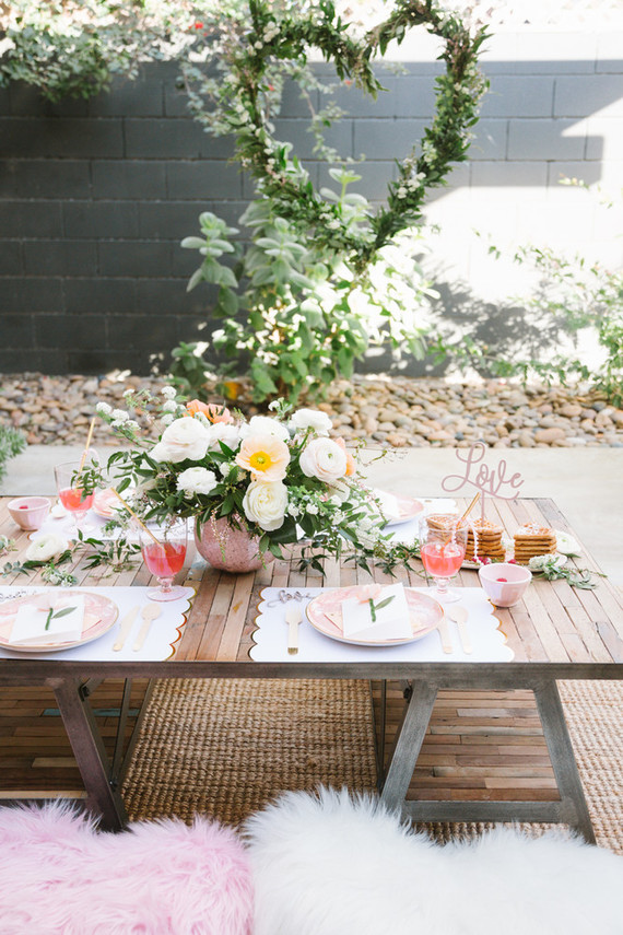 Floral valentine's day brunch for kids