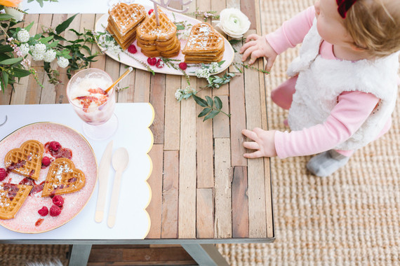 Floral valentine's day brunch for kids
