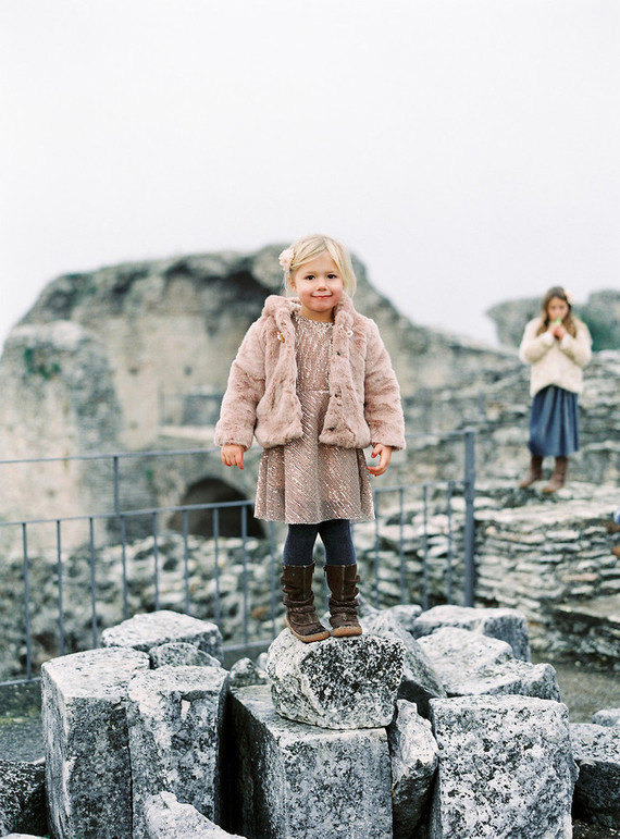 Winter family photos in Italy