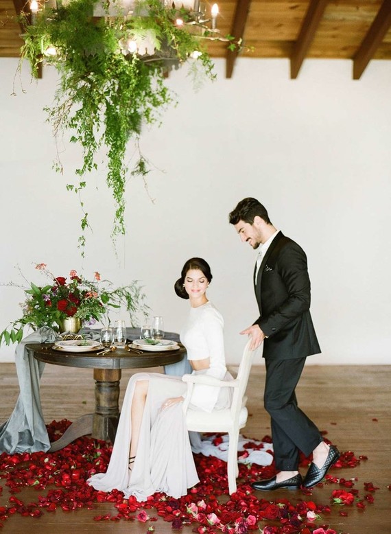 Winter romance wedding