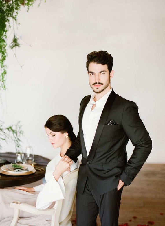 Winter wedding portrait