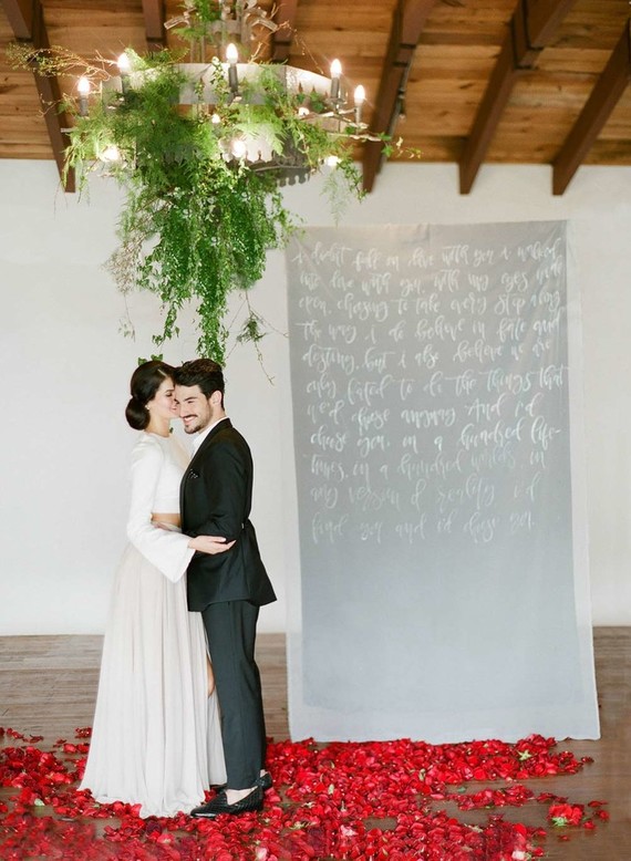 Winter romance wedding inspiration Inspiration