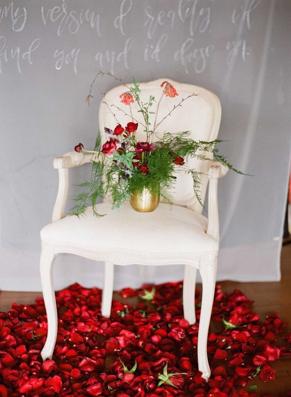 Valentine's Day wedding flowers