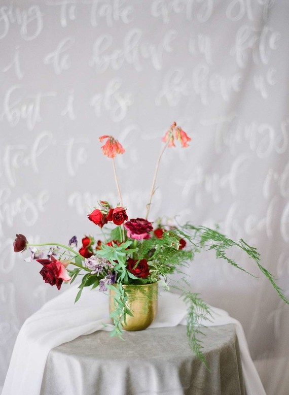 Red and gold centerpiece