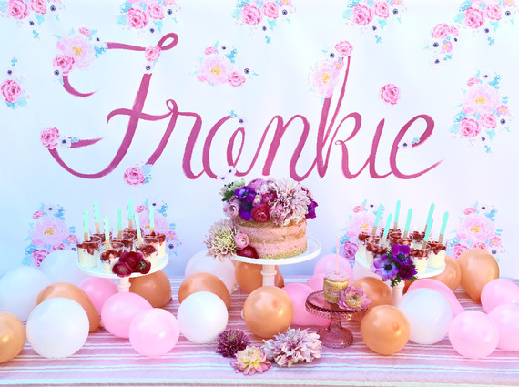 Puppies and posies purple birthday party Inspiration