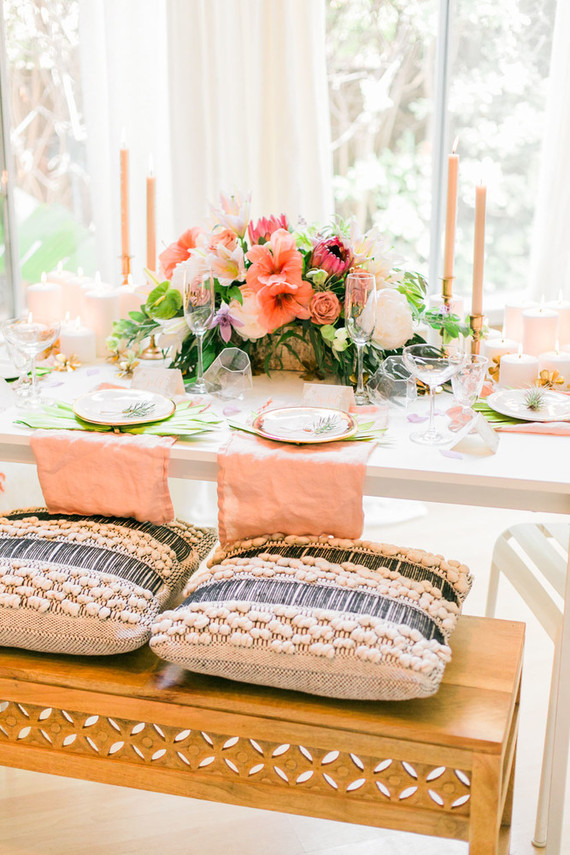Tropical Galentine's Day brunch Inspiration
