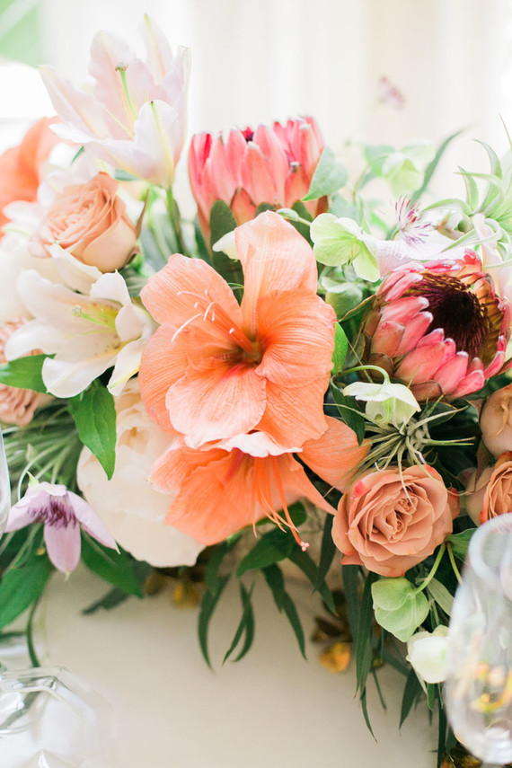 Tropical floral arrangement