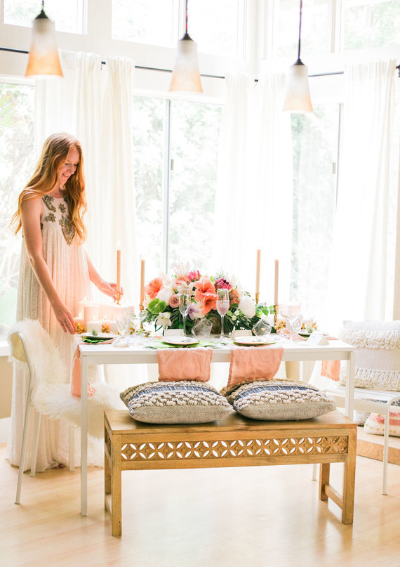 Tropical Galentine's Day brunch Inspiration