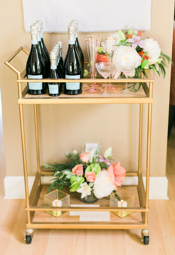 Gold bar cart