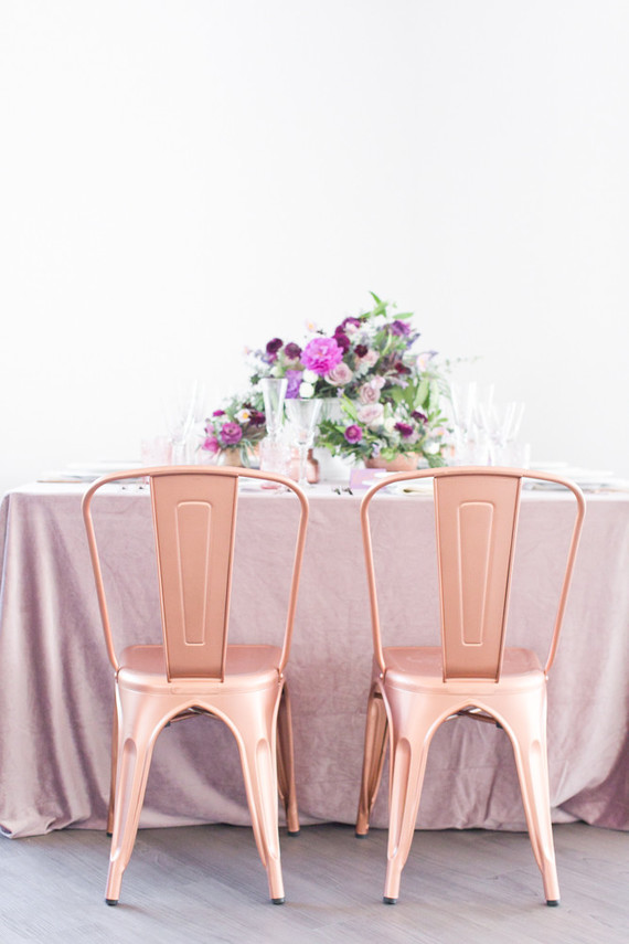 Rose gold chairs