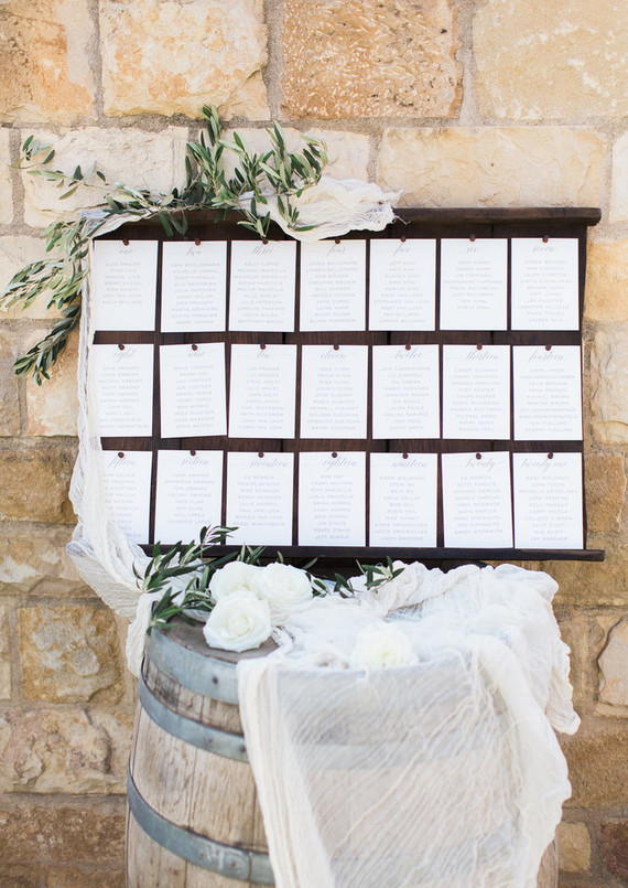Wedding seating chart