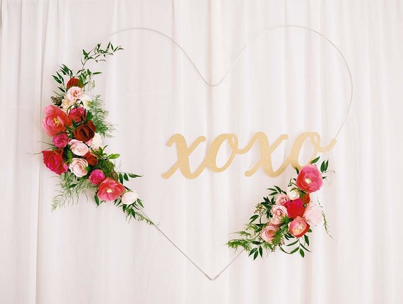 Floral Valentine's Day sign