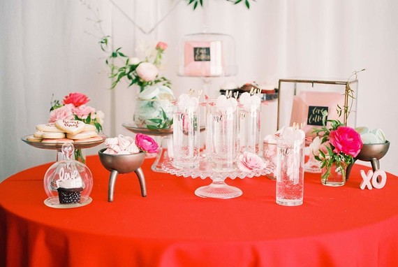 Valentine's Day dessert table inspiration Inspiration