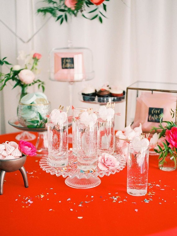 Valentine's Day dessert table inspiration Inspiration