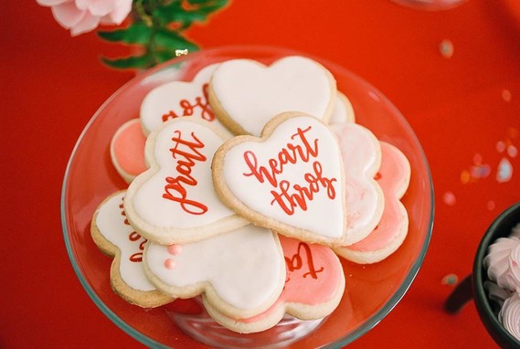 Valentine's Day heart cookies