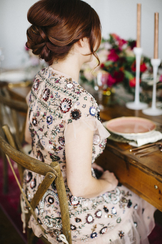 Pink sequin dress