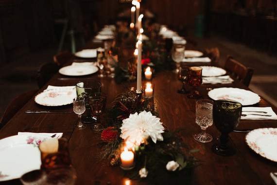 Winter tablescape