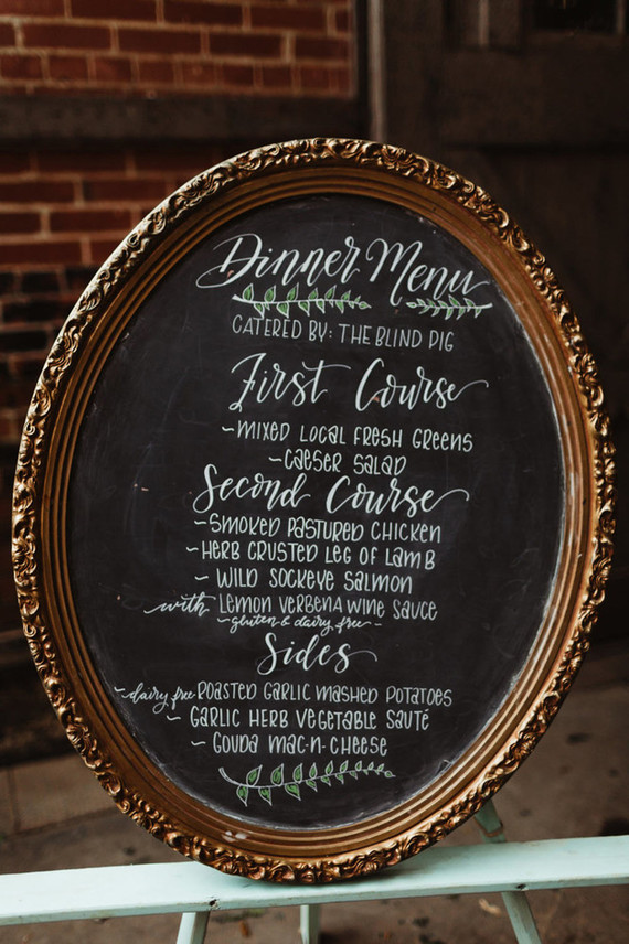 Chalkboard signage