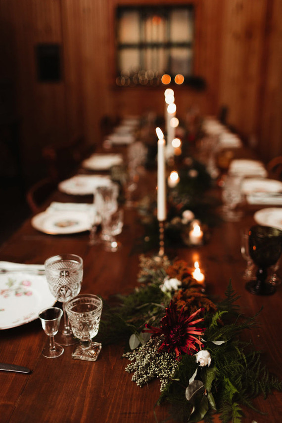 Winter tablescape
