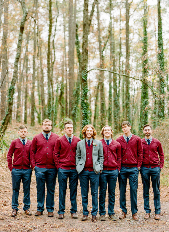 Winter groomsmen fashion