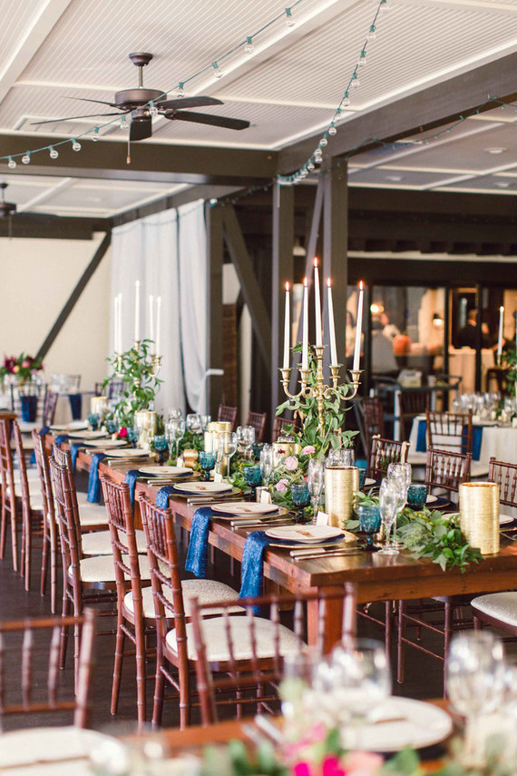 Classic elegant wedding reception