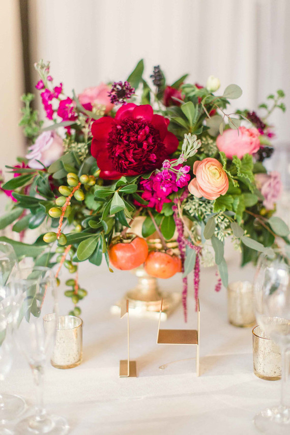 Red and gold centerpiece