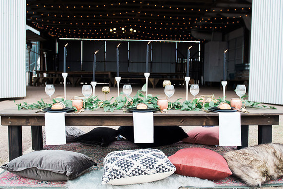 Modern farm tablescape