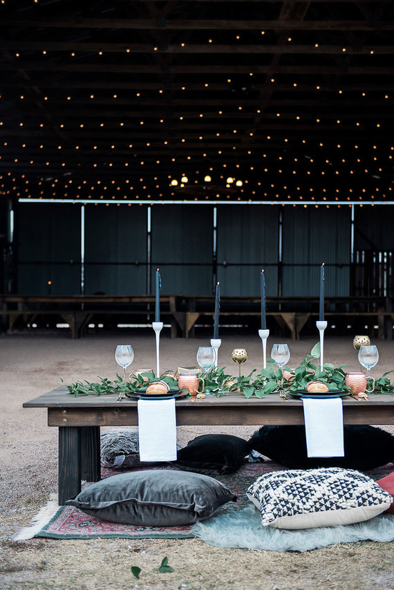 Farm wedding table