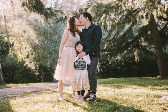 Family maternity photos in Barcelona