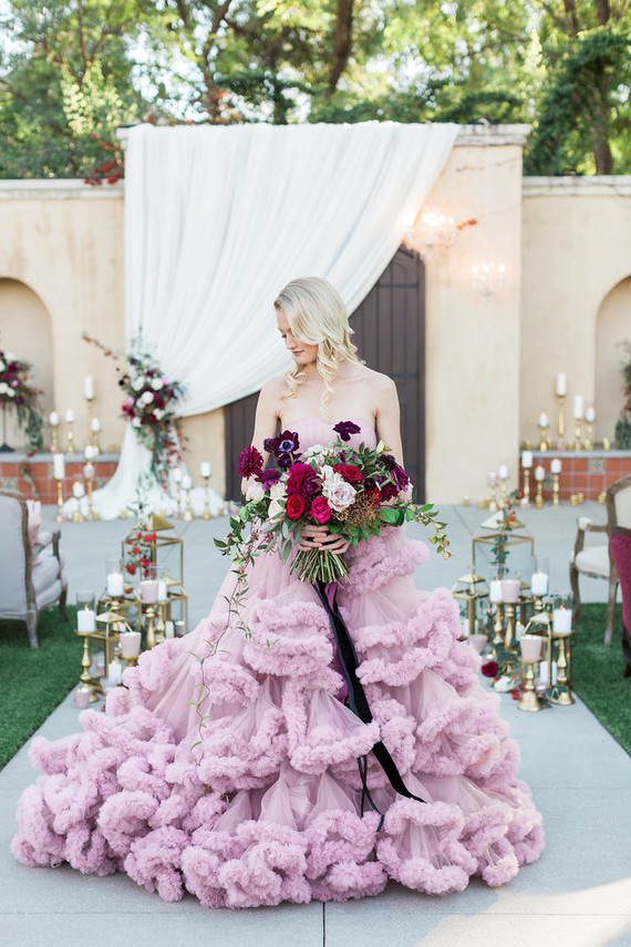 Pink LZ Bridal gown