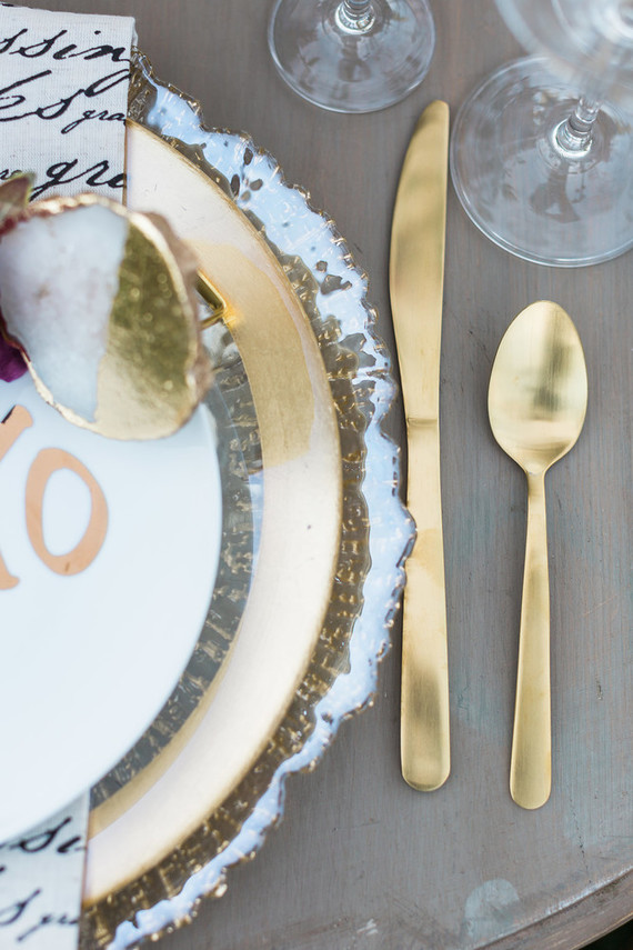 Gold flatware
