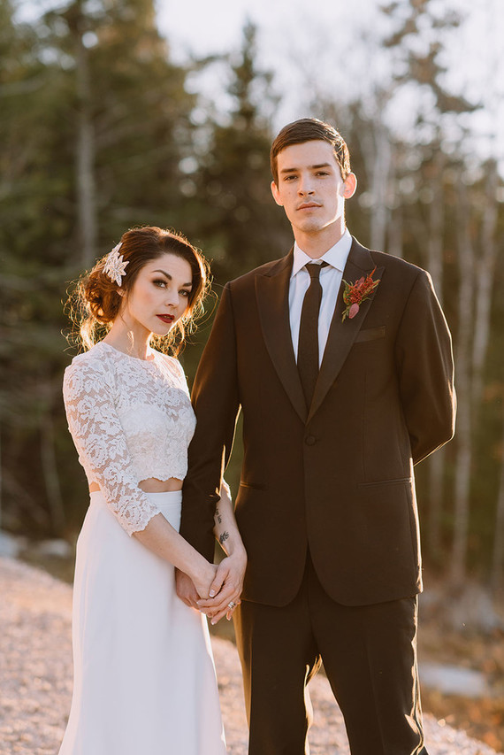 Bride and groom portrait