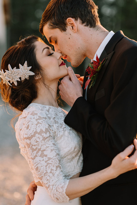 Modern wedding portrait