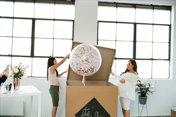 Modern gender reveal party