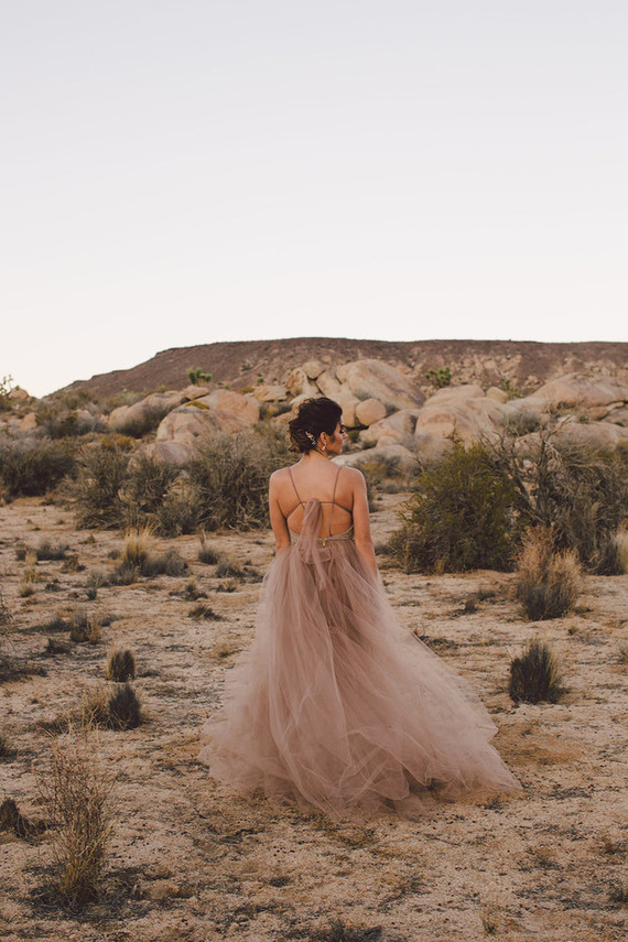Pink Tara LaTour bridal gown