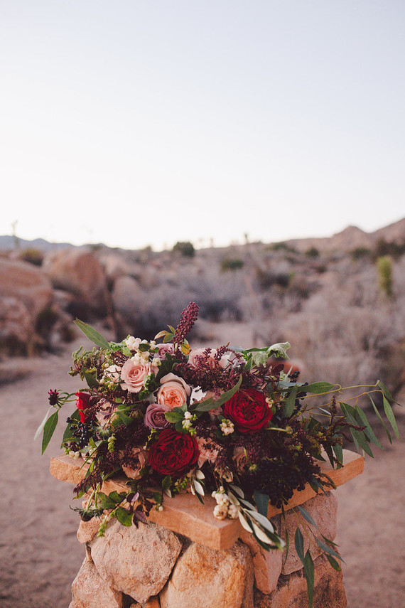 Desert wedding flowers