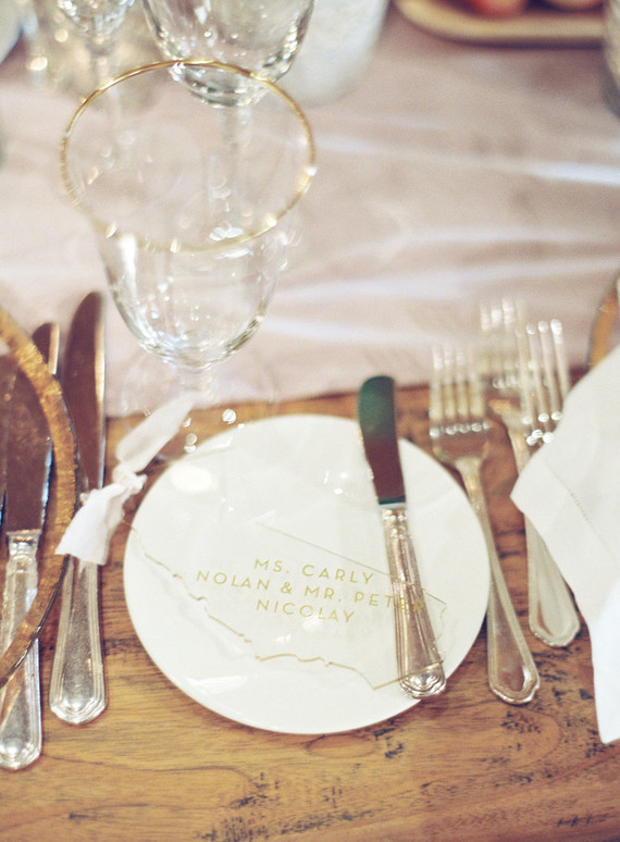 Gold place setting