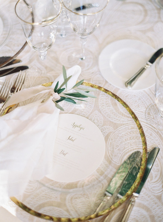 Gold place setting